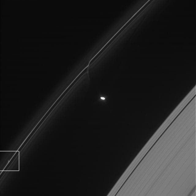NASA image: Glittering Trail in Saturn F Ring