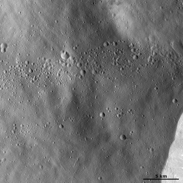 NASA image: Lines of Craters