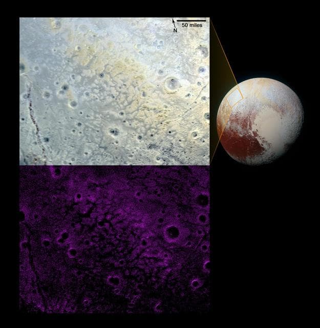 NASA image: Pluto Fretted Terrain