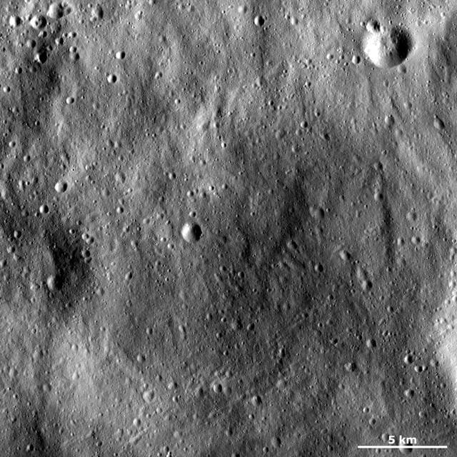 NASA image: An Old Crater Almost Completely Filled with Regolith