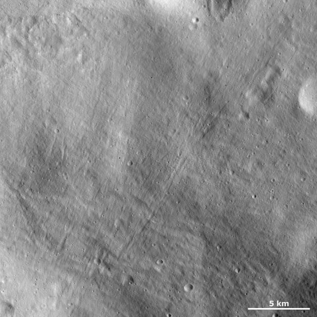 NASA image: Smooth, Grooved Surface