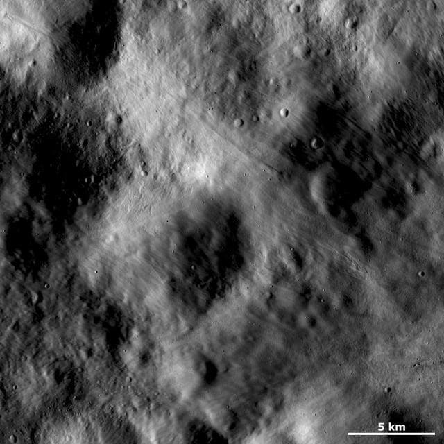 NASA image: Grooved Surface and Area of Boulders
