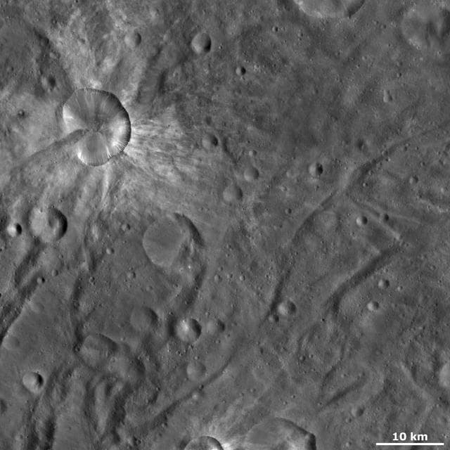 NASA image: Canuleia Crater