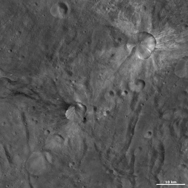 NASA image: Canuleia and Sossia Craters