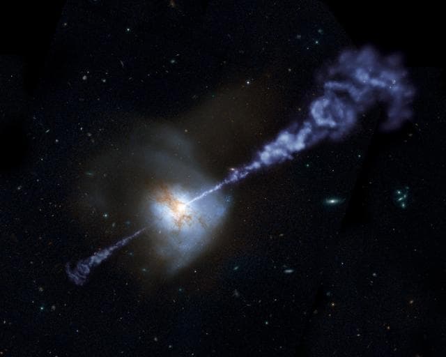 NASA image: Artist Concept: Active Black Hole Squashes Star Formation