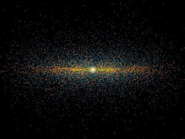NASA image: Edge-on View of Near-Earth Asteroids