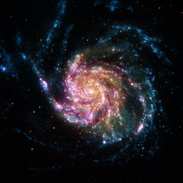 NASA image: Pinwheel Galaxy Rainbow