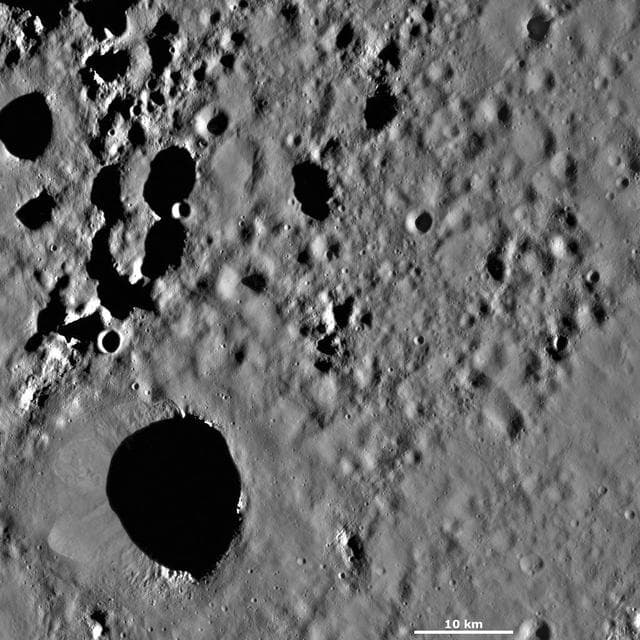 NASA image: Scantia Crater