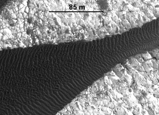 NASA image: Ripple Movement on Sand Dune in Nili Patera, Mars