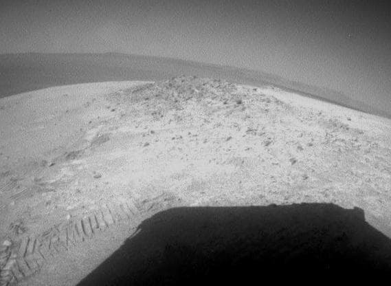 NASA image: Looking Back at Greeley Haven After Opportunity First Drive of 2012