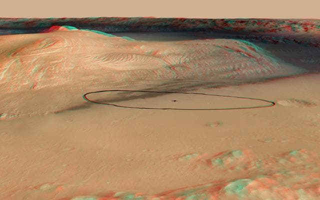 NASA image: Landing Target for Mars Rover Curiosity, in Stereo