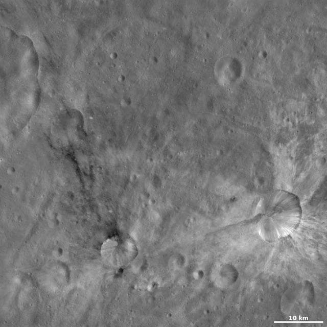 NASA image: Sossia and Canuleia Craters