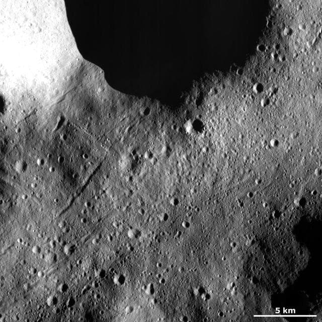NASA image: Secondary Crater Chains