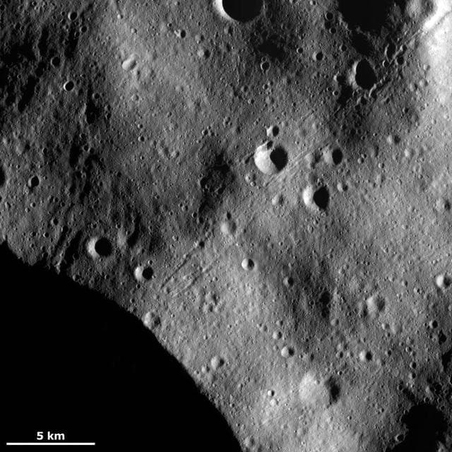 NASA image: Crater Chains on Regolith