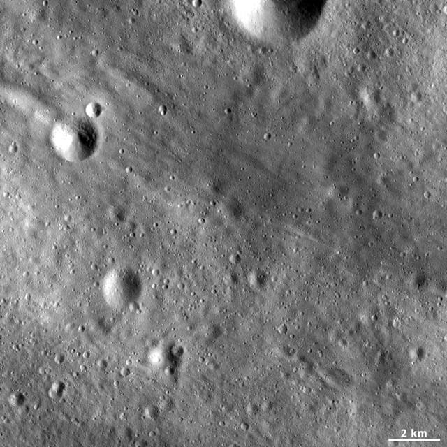 NASA image: Patterns in Vesta Regolith