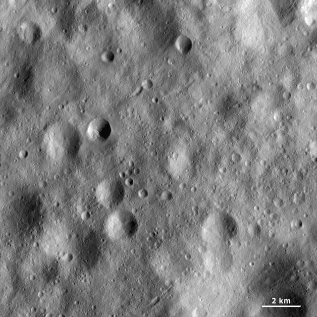NASA image: Surface Covered with Regolith and Craters