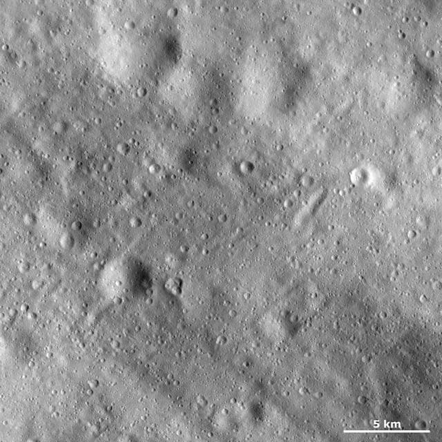 NASA image: Cratered Surface of Vesta