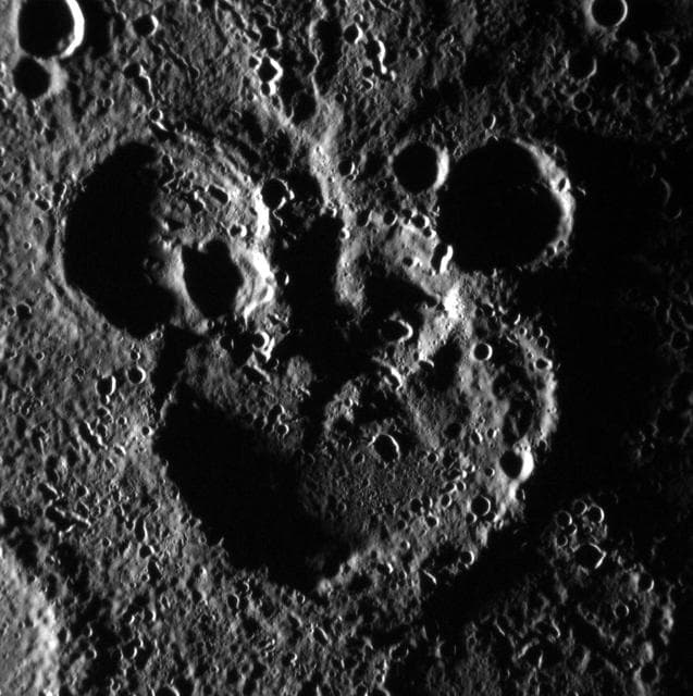 NASA image: Mickey Mouse Spotted on Mercury!
