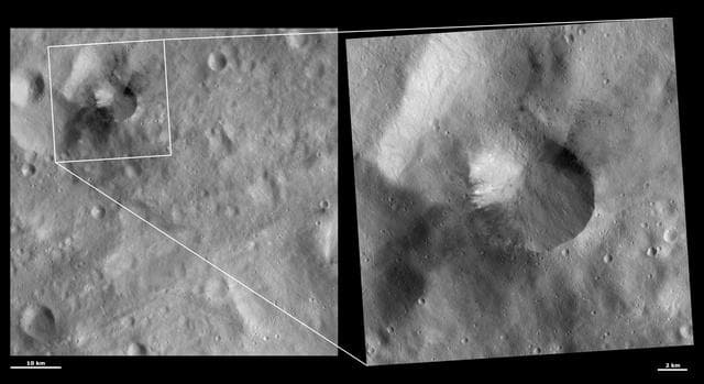 NASA image: HAMO and LAMO Images of Occia Crater