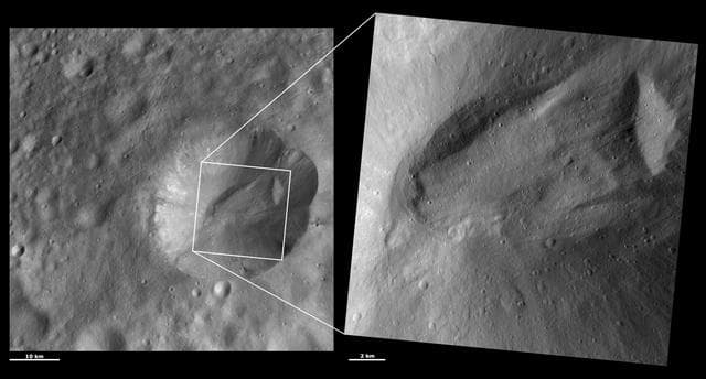 NASA image: HAMO and LAMO Images of Octavia Crater