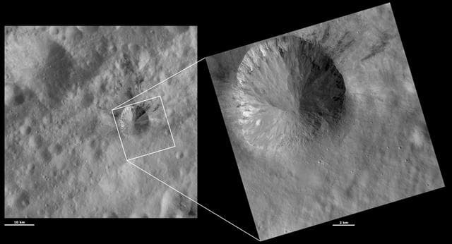 NASA image: HAMO and LAMO Images of Rubria Crater