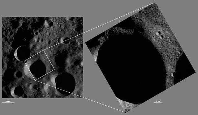 NASA image: HAMO and LAMO Images of Floronia Crater
