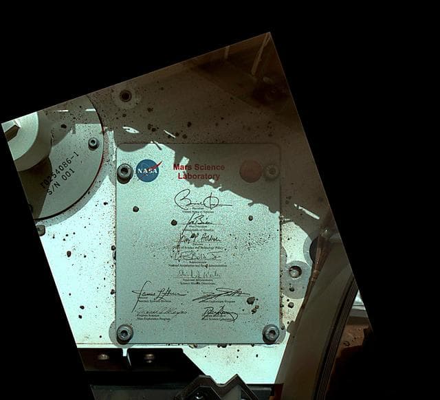 NASA image: President Signature Onboard Curiosity