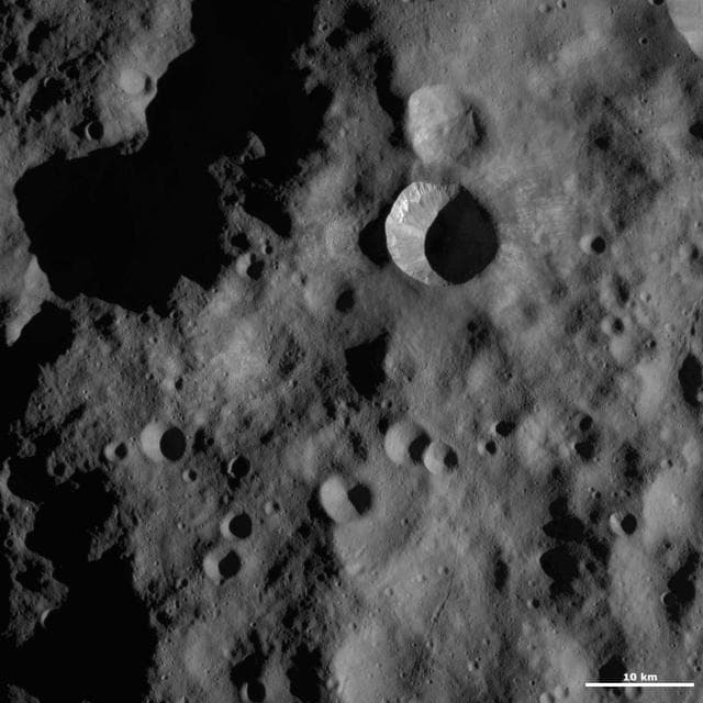 NASA image: Arruntia Crater