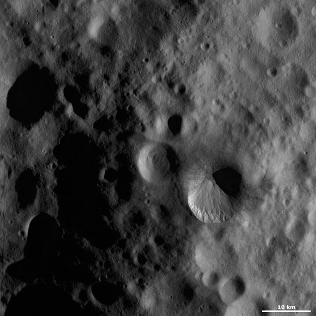 NASA image: Fabia Crater