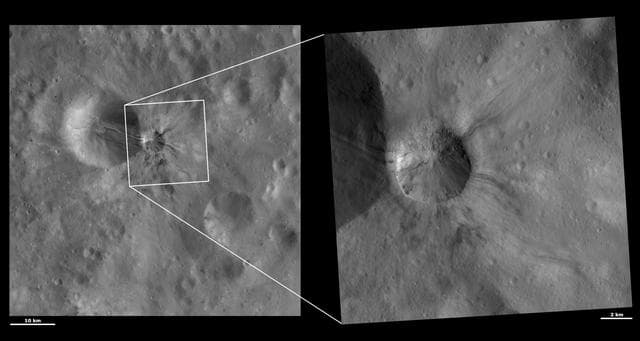NASA image: HAMO and LAMO Images of Aelia Crater