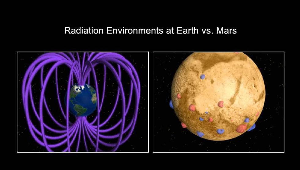 NASA image: Earth and Martian Magnetic Fields Artist Concept