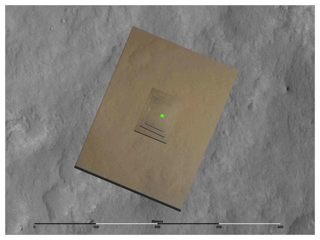 NASA image: Narrowing in on Curiosity Landing Site