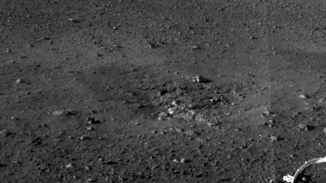 NASA image: Rocket Thrusters Expose Bedrock