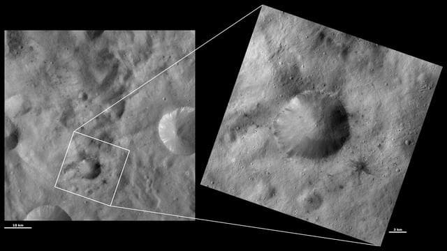 NASA image: HAMO and LAMO Images of Laelia Crater
