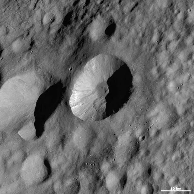 NASA image: Licinia Crater