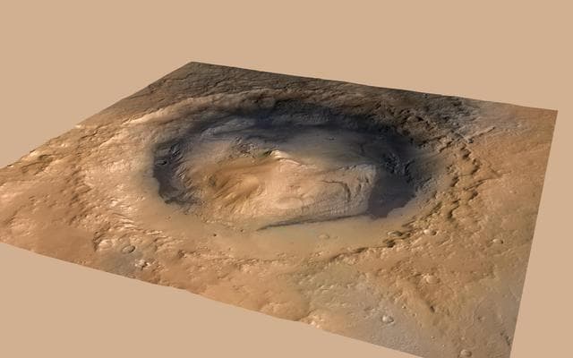 NASA image: Curiosity Cradled by Gale Crater
