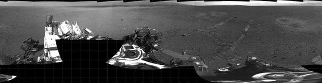 NASA image: Curiosity First Track Marks on Mars