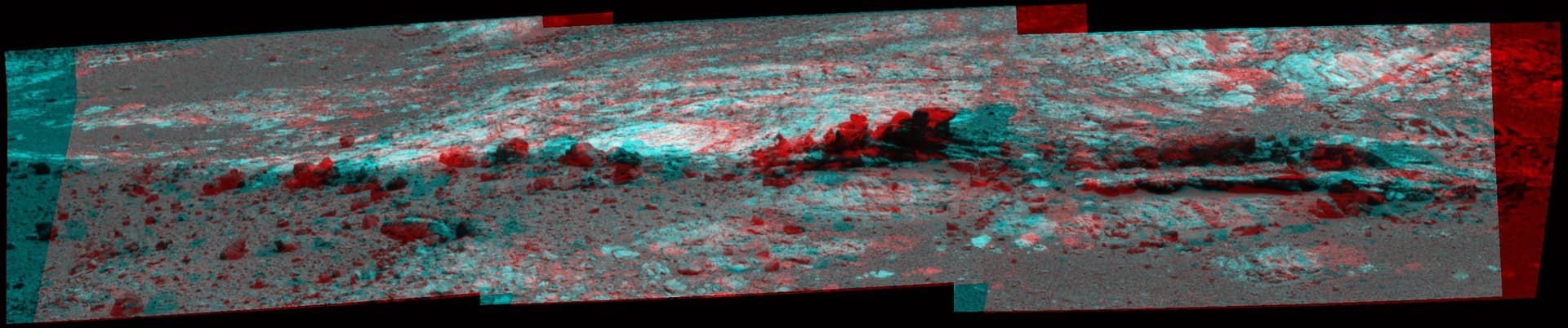 NASA image: Opportunity Eyes Rock Fins on Cape York, Sol 3058 Stereo