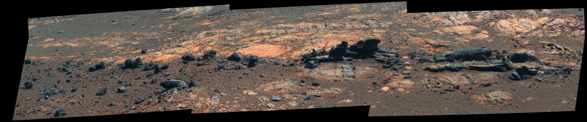 NASA image: Opportunity Eyes Rock Fins on Cape York, Sol 3058 False Color