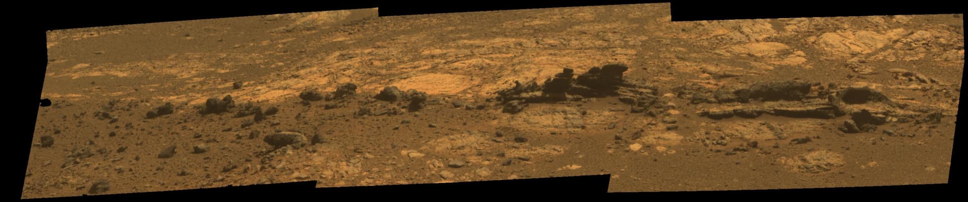 NASA image: Opportunity Eyes Rock Fins on Cape York, Sol 3058