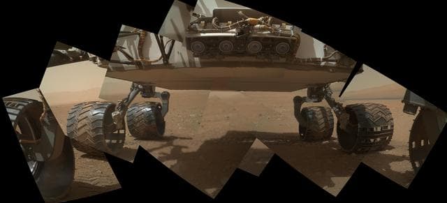 NASA image: Panorama of Curiosity Belly Check