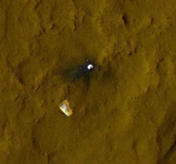 NASA image: Relics of Rover Landing