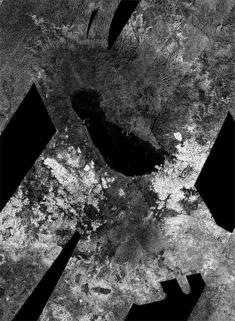 NASA image: Outline of an Ancient Sea on Titan