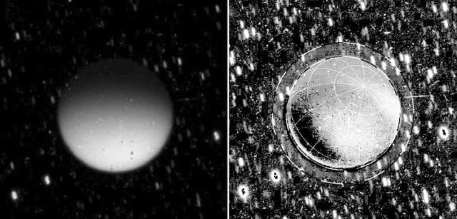 NASA image: Glowing Titan