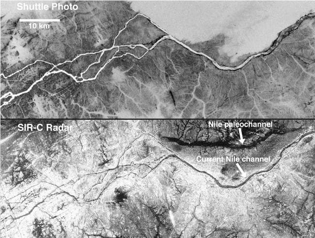 NASA image: Nile River in Black and White
