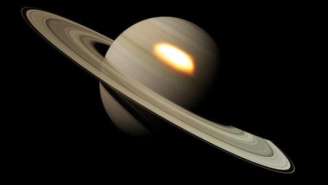 NASA image: Infrared Hotspots in a Monster Saturn Storm