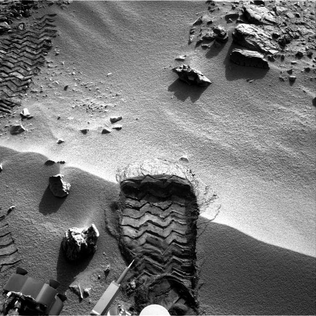 NASA image: Wheel Scuff Mark at Rocknest