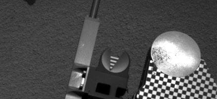 NASA image: Scooped Material on Rover Observation Tray