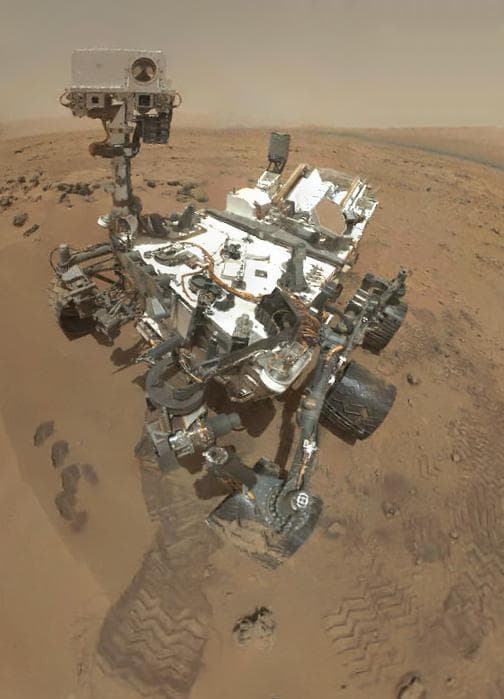 NASA image: Preliminary Self-Portrait of Curiosity by Rover Arm Camera