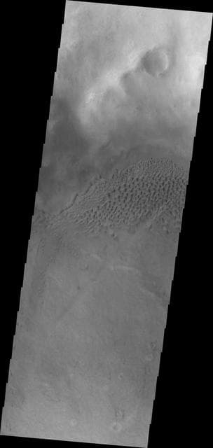 NASA image: Hussey Crater Dunes